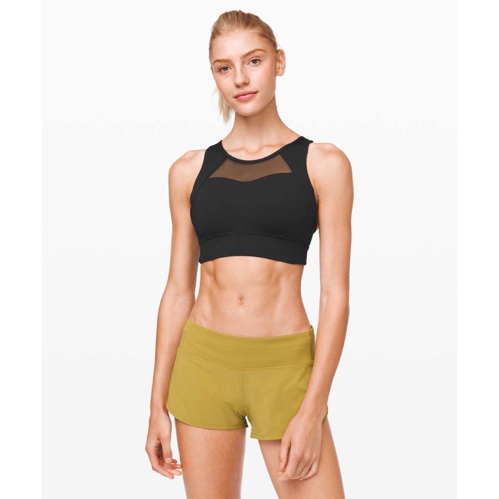 Lululemon Black Breathe It In Bra Size 2